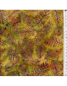 Tissu Batik imprimé feuilles