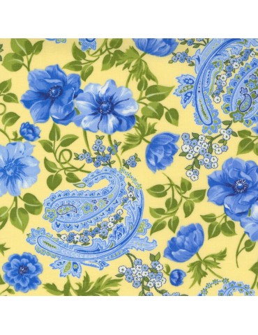 Tissu Coton Moda Summer Breeze Cachemire et fleurs