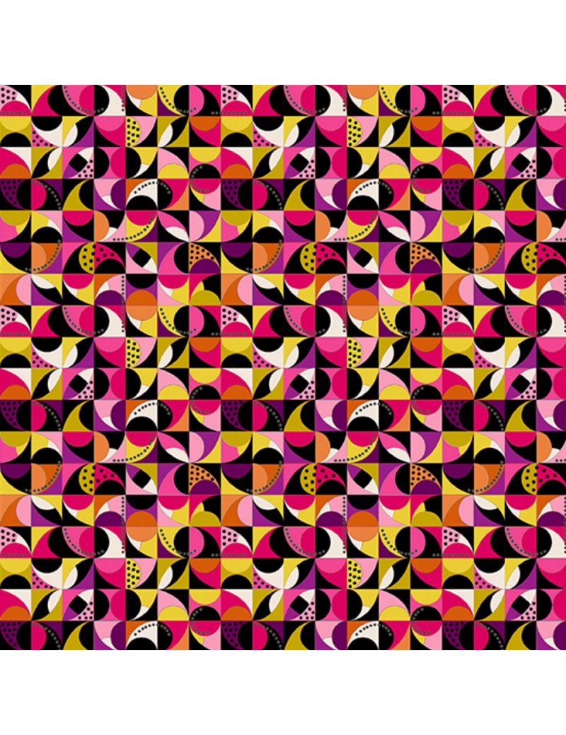 Tissu coton Jewel Tones Mosaïque