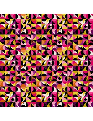 Tissu coton Jewel Tones Mosaïque