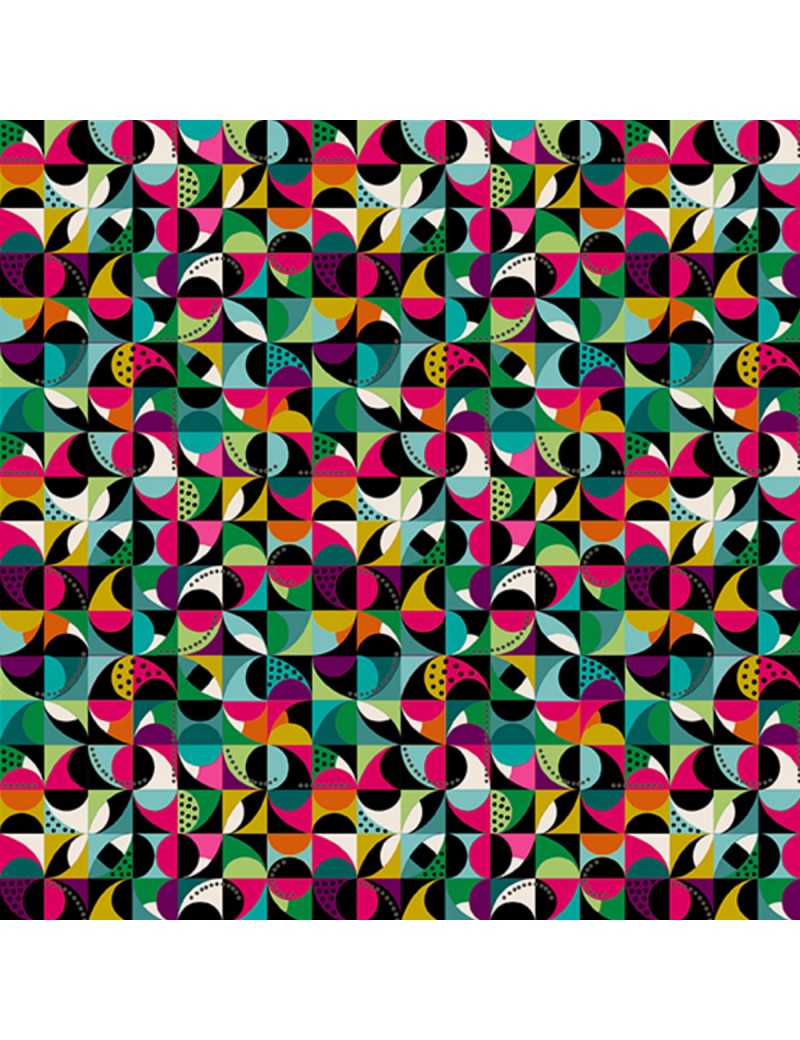 Tissu coton Jewel Tones Mosaïque