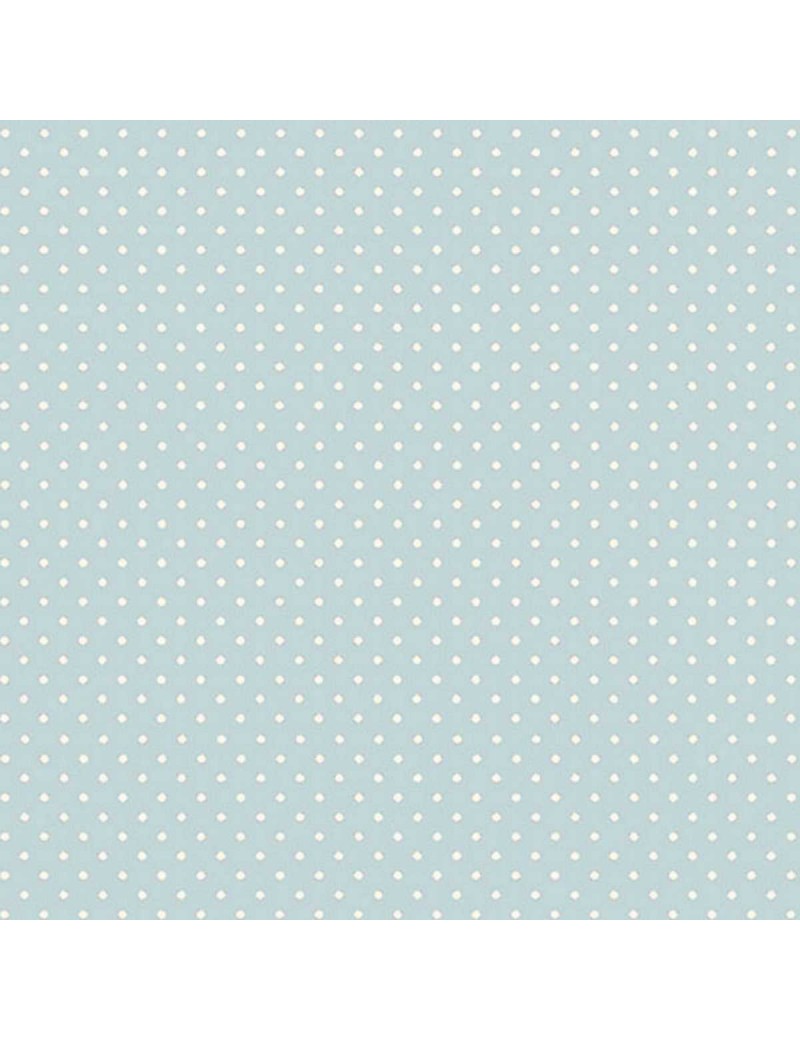 Fat Quarter Spot On Bleu Pâle à motifs de Pois Blanc