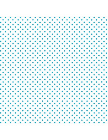 Fat quarter Spot On Turquoise et Blanc à Pois