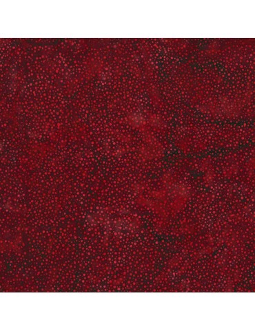 Fat quarter Dot Batik imprimé plumetis Rouge sombre