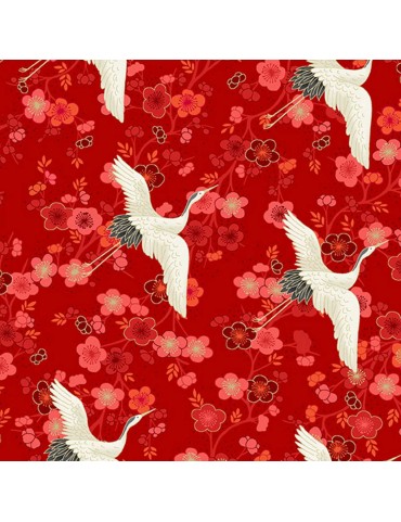 Tissu coton Hikari Cranes