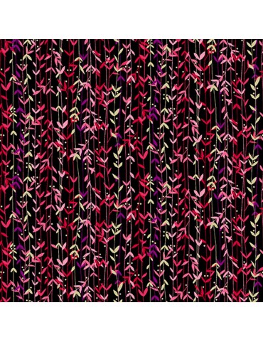 Tissu coton Hikari Leaf Stripe