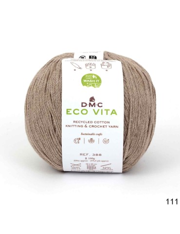 Fil DMC Eco Vita en coton recyclé pour le tricot et le crochet