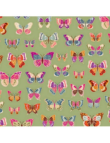 Tissu Makower Luxe Butterflies