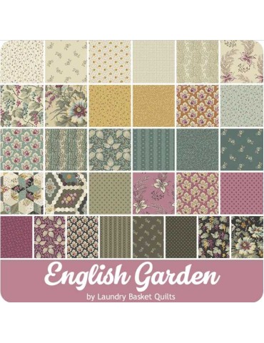 English Garden tissu par Edyta Sitar Bachelor Button