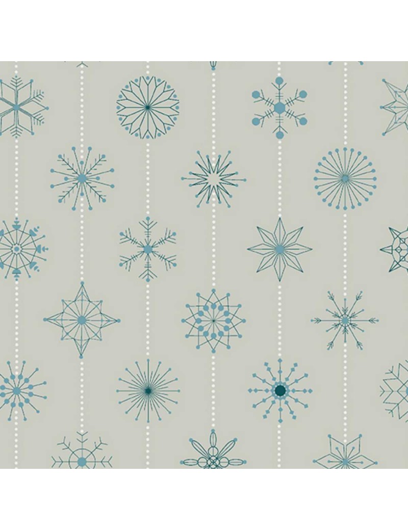 673-C Natale Snowflakes Grigio