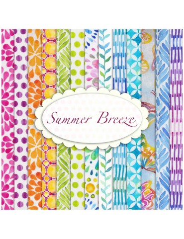 Summer Breeze Aqua Vines par Jason Yenter pour In the Beginning Fabrics