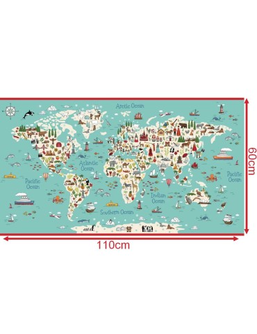 Panneau World Map Around the World
