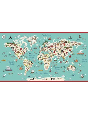 Panneau World Map Around...
