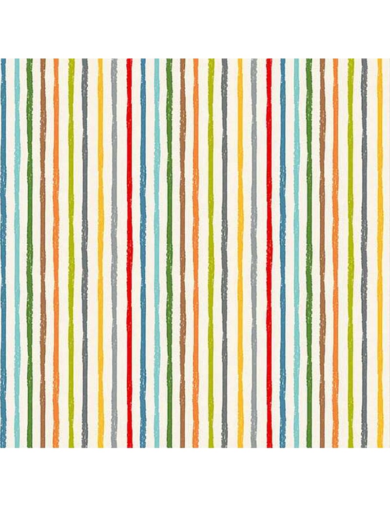Tissu coton Around the World Stripes
