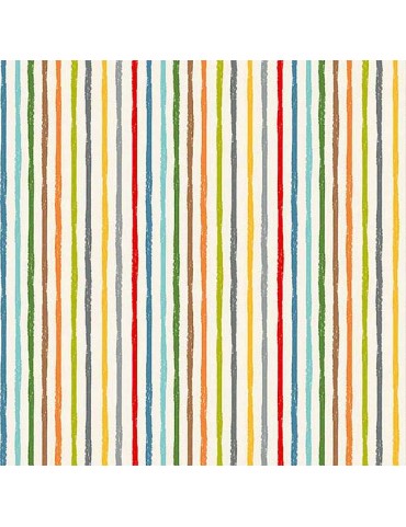 Tissu coton Around the World Stripes