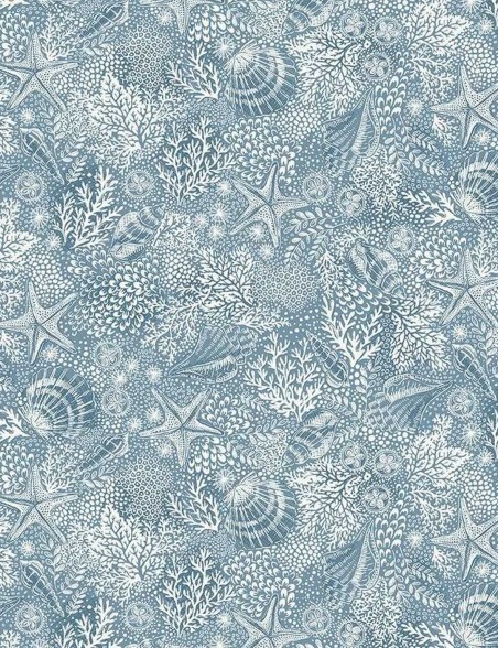 Reef Fat Quarter – Makower UK – High Tide – Blue or Sand