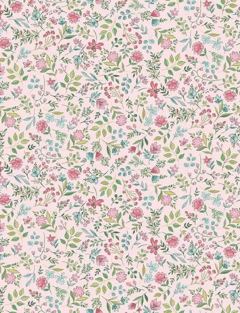 Floral Cotton Fabric – Makower UK – Afternoon Tea Flowers