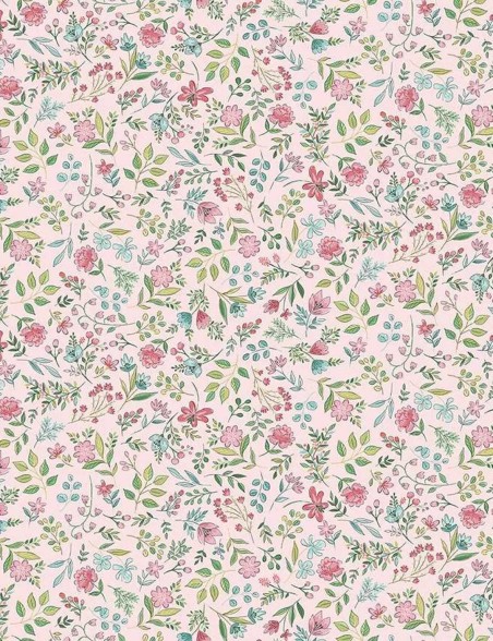 Floral Cotton Fabric – Makower UK – Afternoon Tea Flowers