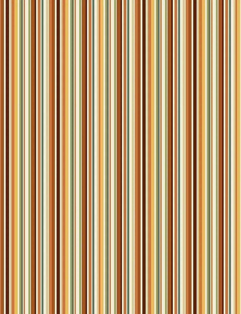 Fat quarter Rayé Cannelle – Makower UK – Collection Hello Autumn