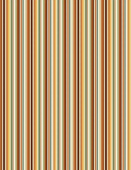 Fat quarter Rayé Cannelle – Makower UK – Collection Hello Autumn