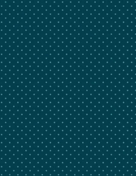 Poppy Seeds Indigo fabric - Light blue dots on a dark blue background