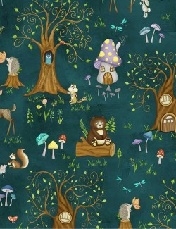 tissu animaux des bois 54520-3