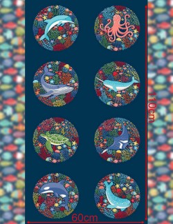 Panneau Deep Blue Sea 145-B/W – Makower UK