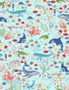 Tissu coton Deep Blue Sea créatures marines – Makower