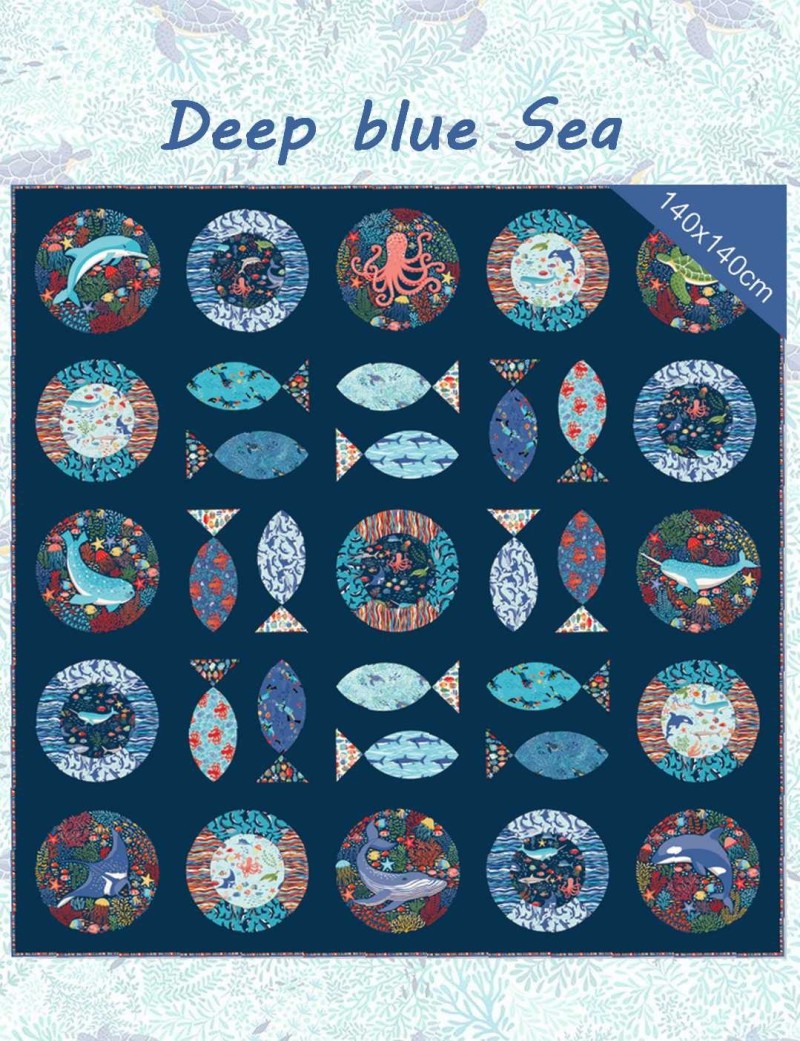 Kit patchwork Deep blue sea