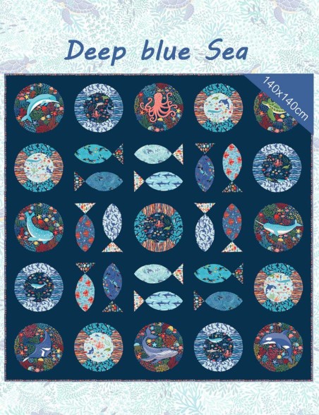 Kit patchwork Deep blue sea