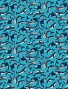 Tissu coton Deep Blue Sea cétacés – Makower UK