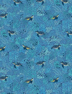 Fat quarter Deep Blue Sea tortues – Makower UK