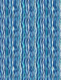 Fat quarter Deep Blue Sea vagues – Makower UK