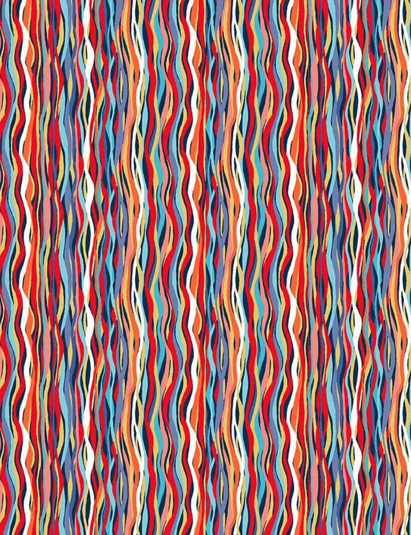 Deep Blue Sea Waves Fat Quarter – Makower UK