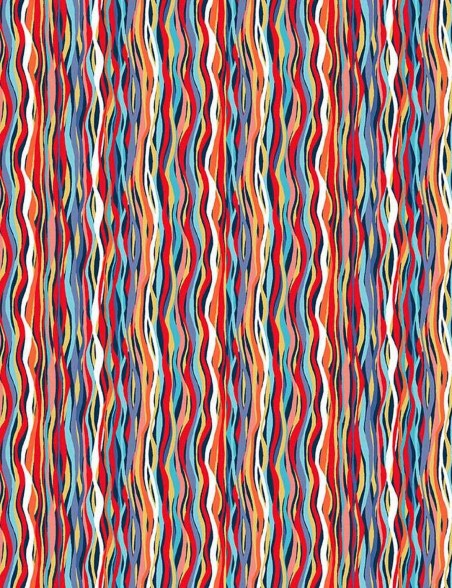 Deep Blue Sea Waves Fat Quarter – Makower UK