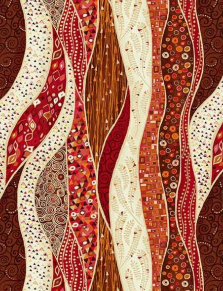 Golden Waves Cotton Patchwork Fabric – Makower UK