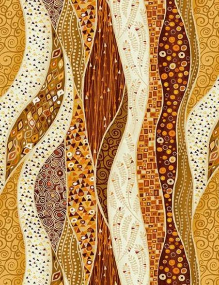 Golden Waves Cotton Patchwork Fabric – Makower UK