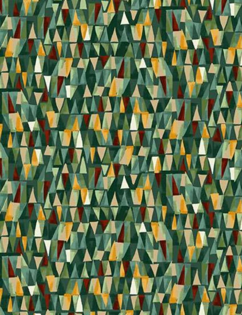 Golden Geometric Cotton Patchwork Fabric – Makower UK