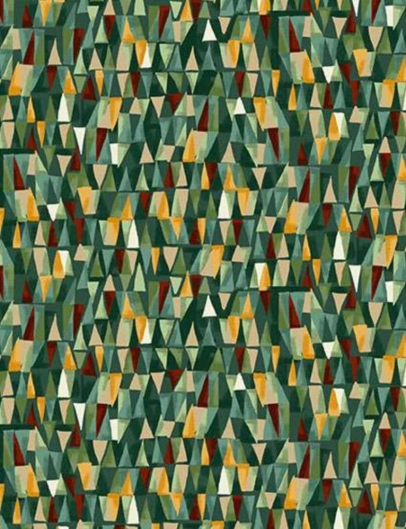 Golden Geometric Cotton Patchwork Fabric – Makower UK