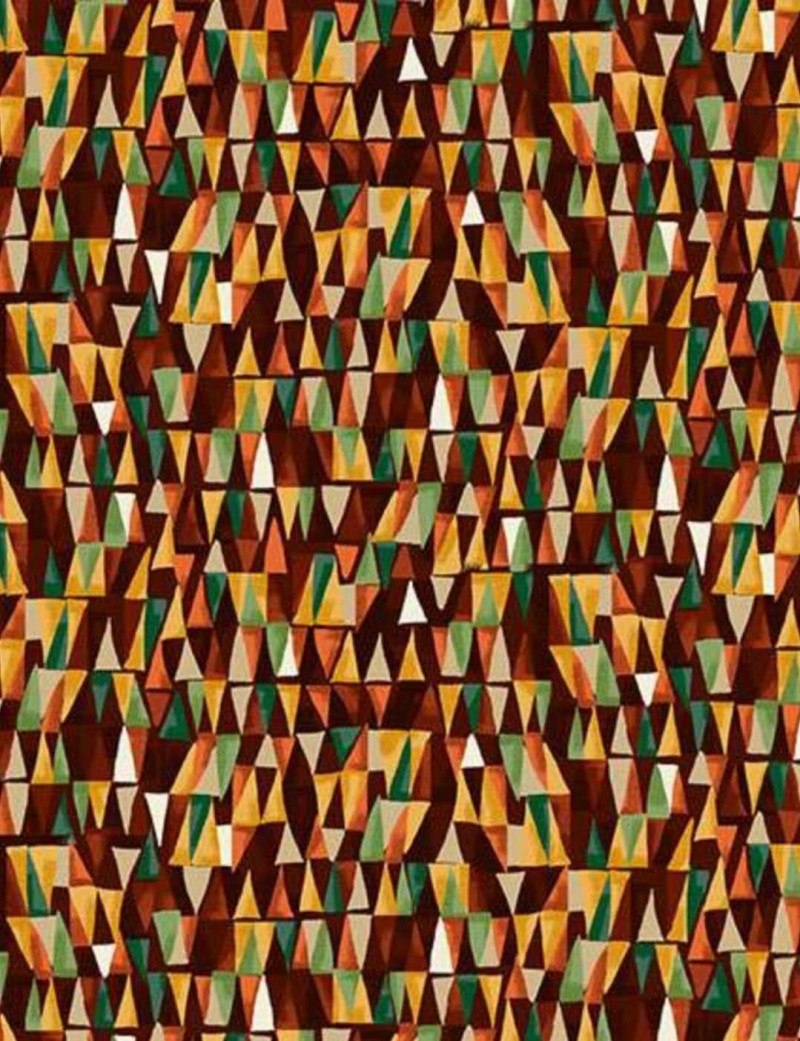 Golden Geometric Cotton Patchwork Fabric – Makower UK