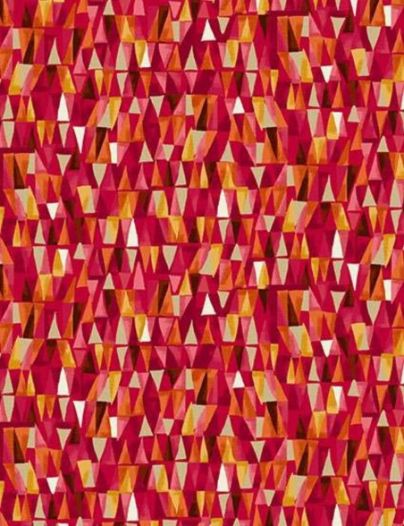 Golden Geometric Cotton Patchwork Fabric – Makower UK