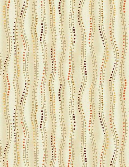 Golden Dotted Waves Cotton Patchwork Fabric – Makower UK