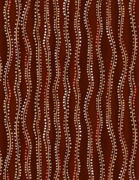 Golden Dotted Waves Cotton Patchwork Fabric – Makower UK