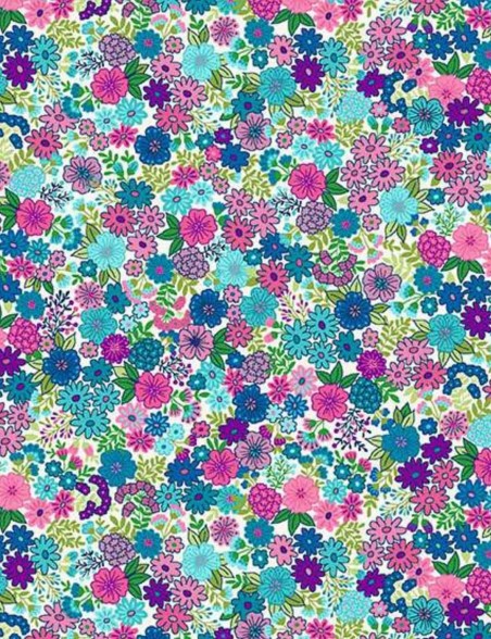 Tropica Mini Floral Cotton Patchwork Fabric – Makower UK