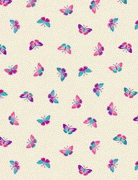 Tropica Butterflies Cotton Patchwork Fabric – Makower UK