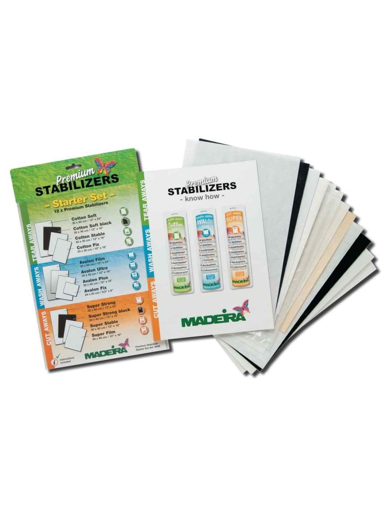 Madeira 12-Sheet Stabilizer Kit – Machine Embroidery Starter Set