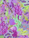 Reef What You See Ultraviolet Fat Quarter – Floral Reef Tula Pink