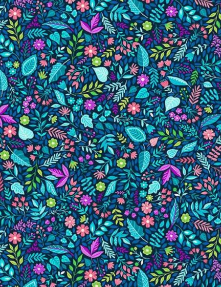 Fat quarter tissu coton patchwork Tropica Feuillage – Makower UK