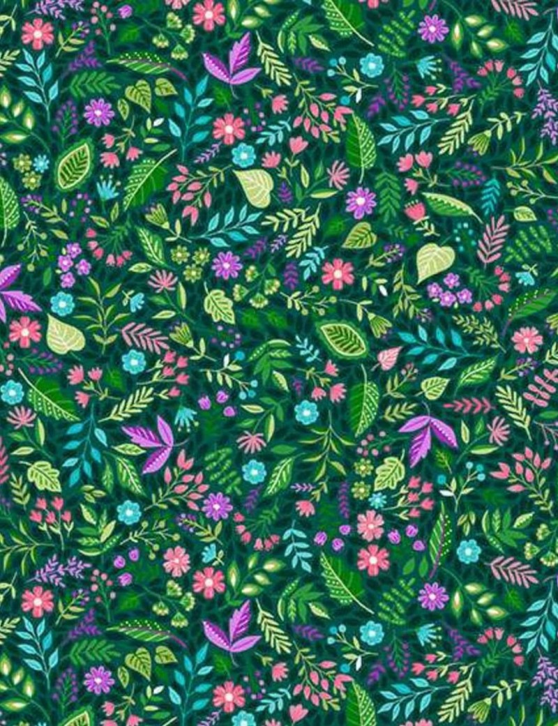 Fat quarter tissu coton patchwork Tropica Feuillage – Makower UK