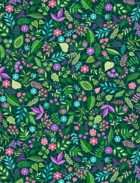 Fat quarter tissu coton patchwork Tropica Feuillage – Makower UK